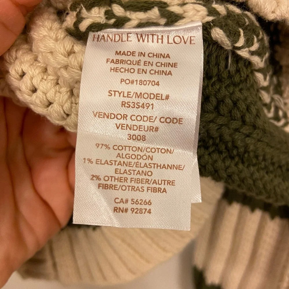NWT Splendid x Rachelove Striped Reversible Cardigan Green & Cream Size XL - Picture 4 of 10